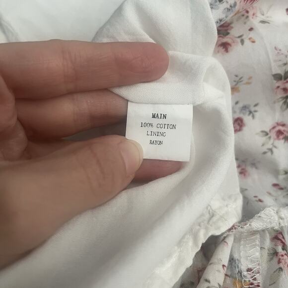 Hello Molly West Coast Represent Floral Midi Dress Size 6 Ruffle White Multi - Picture 8 of 11